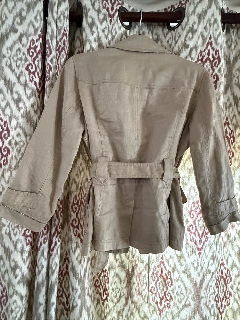 Ann Taylor Taupe Utility Safari Belted Jacket - Picture 8 of 14